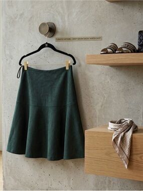 Tommy Hilfinger Forest Green Suede a line Skirt